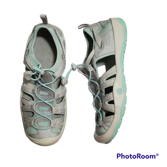 Keen Other - Keen Girls Moxie Hiking Water Sandals Grey Mint Green Size 2 Big Kid Youth Kids